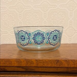 Pyrex Turquoise and Blue Glass Bowl